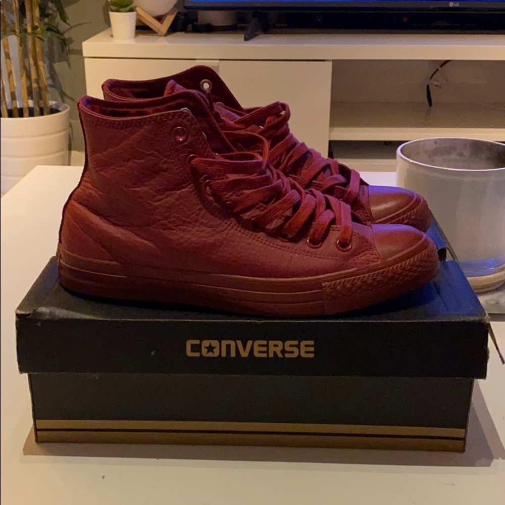 Converse CTAS HI Red Leather
